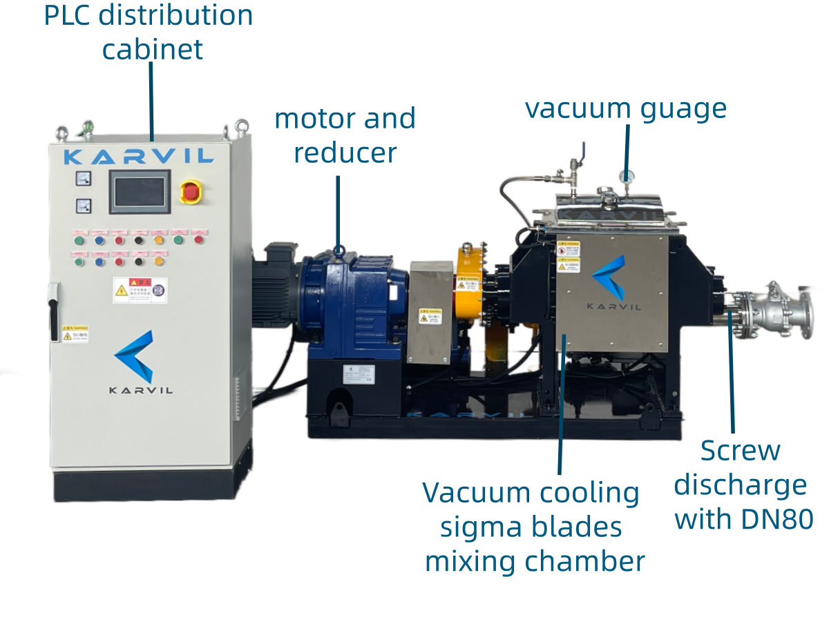 High-Wear-Screw-Discharge-Vacuum-Kneader (5) Amassadeira a vácuo com parafuso de alto desgaste (5)