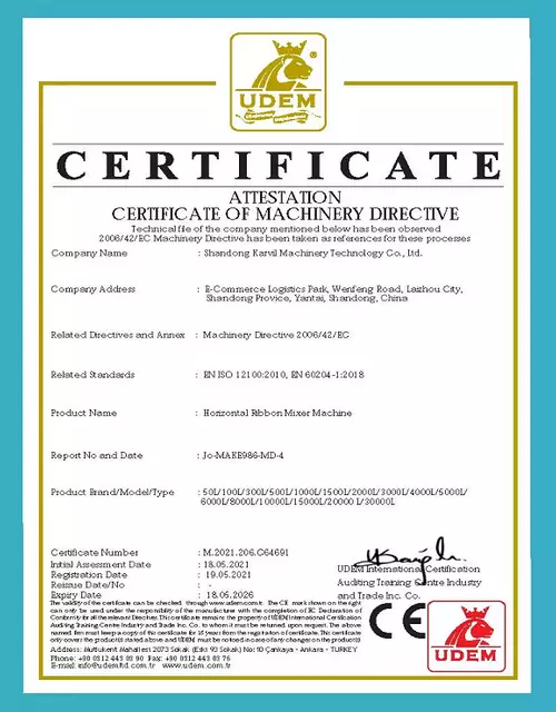 （JPG ا Horizontal-Ribbon-Mixer-Certificate