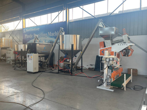 Linha de mistura e embalagem de fertilizantes em pó